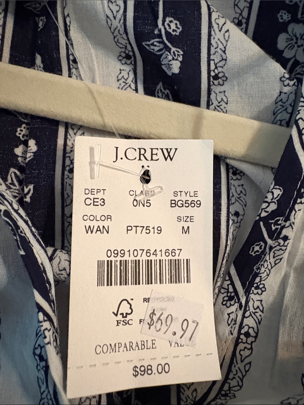 J. Crew dress cotton Navy & White Striped Tiered Mini Dress NWT medium - Picture 6 of 12